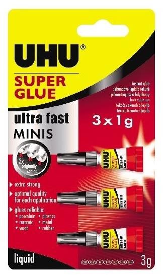 UHU Super Glue Minis 3 x 1 g