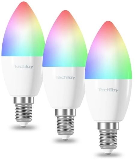 TechToy Smart Bulb RGB 6W E14 ZigBee 3 db-os szett