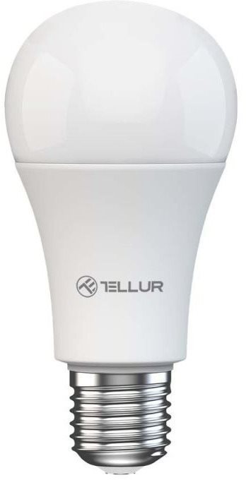 LED izzó Tellur WiFi Smart izzó E27, 9 W, fehér kivitel, meleg fehér, dimmer