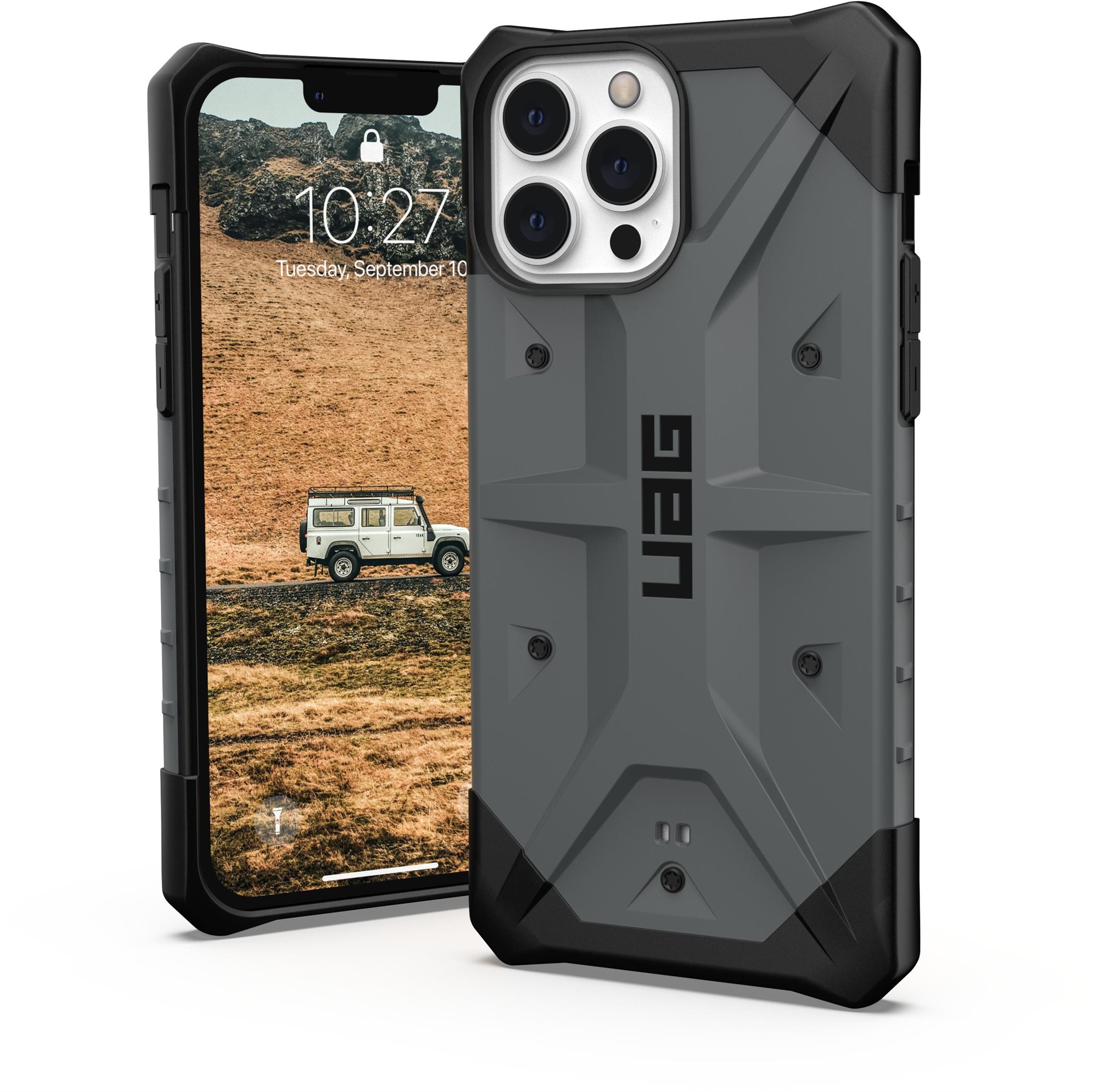 UAG Pathfinder iPhone 13 Pro Max ezüst tok