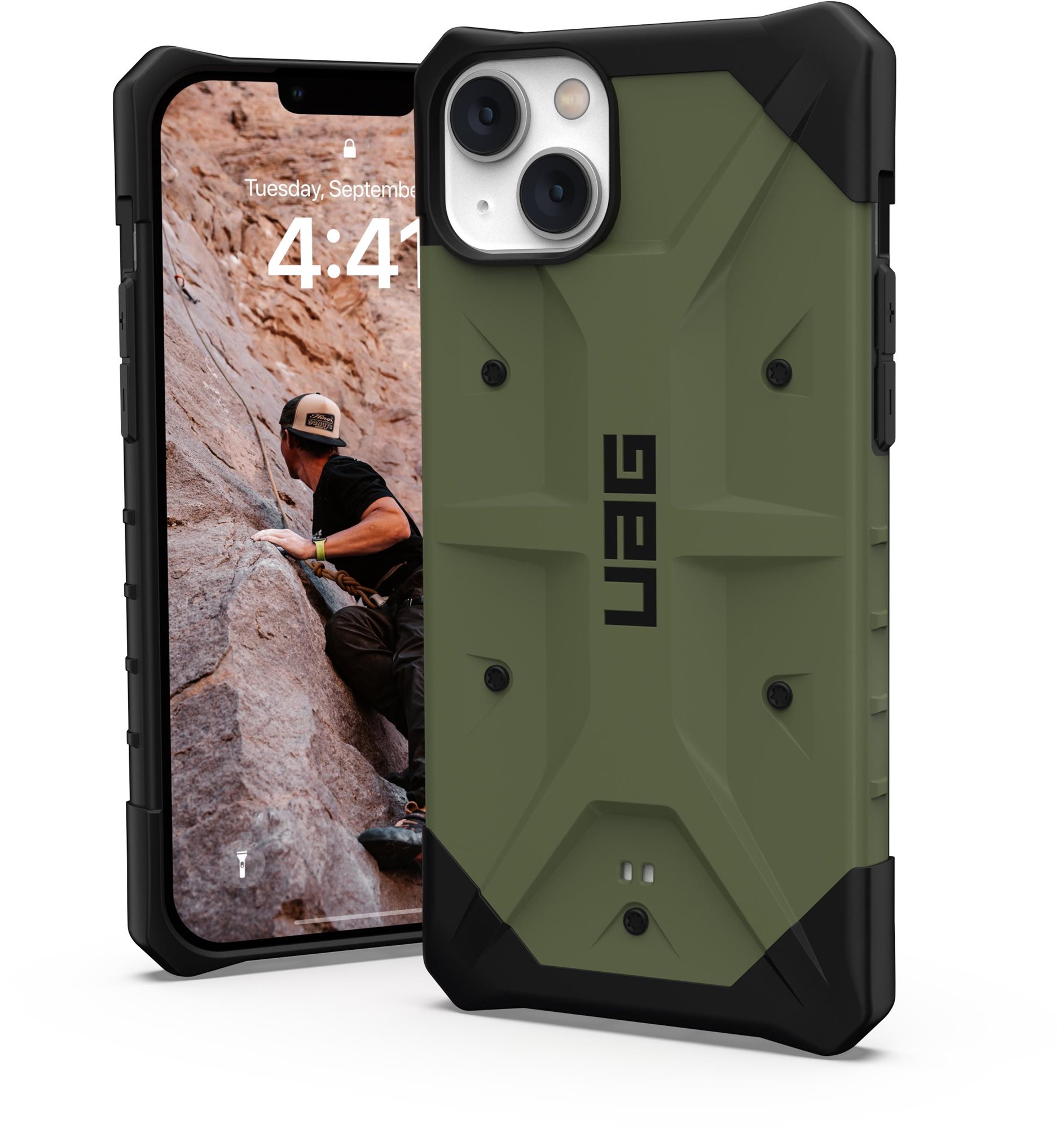 UAG Pathfinder iPhone 14 Max olívazöld tok