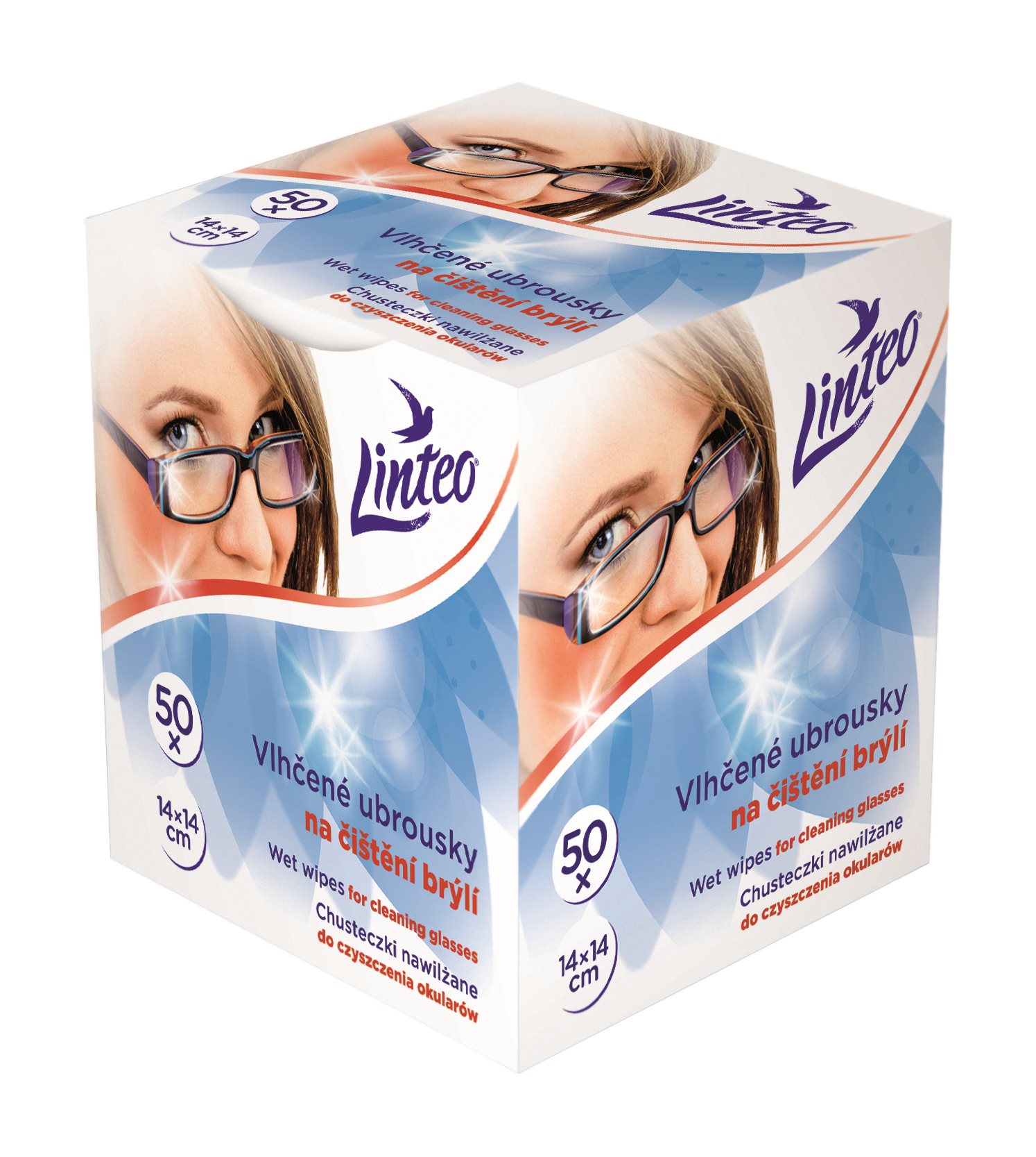 LINTEO nedves törlőkendők szemüvegre (50 db)