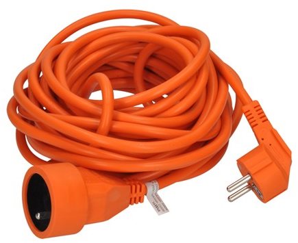 Solight hosszabbító kábel - csatlakozó, 1 aljzat, narancssárga, 10m