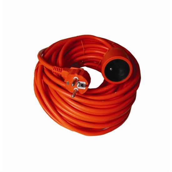 Solight hosszabbító kábel, 1 csatlakozóaljzat, narancssárga, 20 m