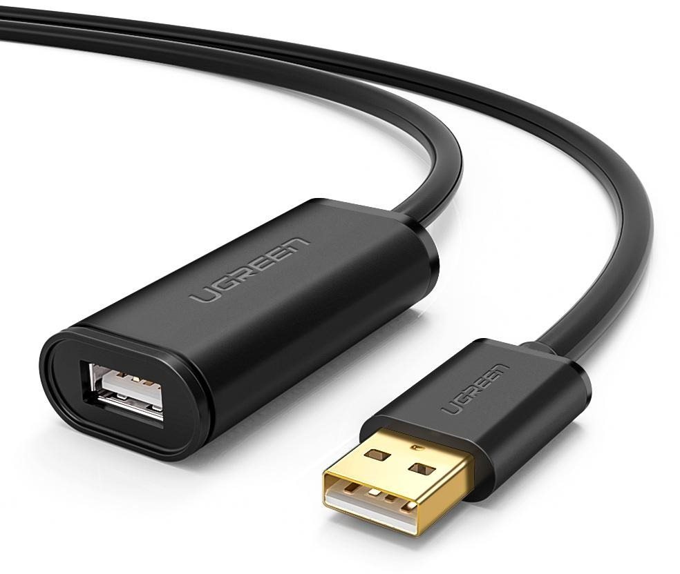 UGREEN USB 2.0 Active Extension Cable with Chipset 10m Black