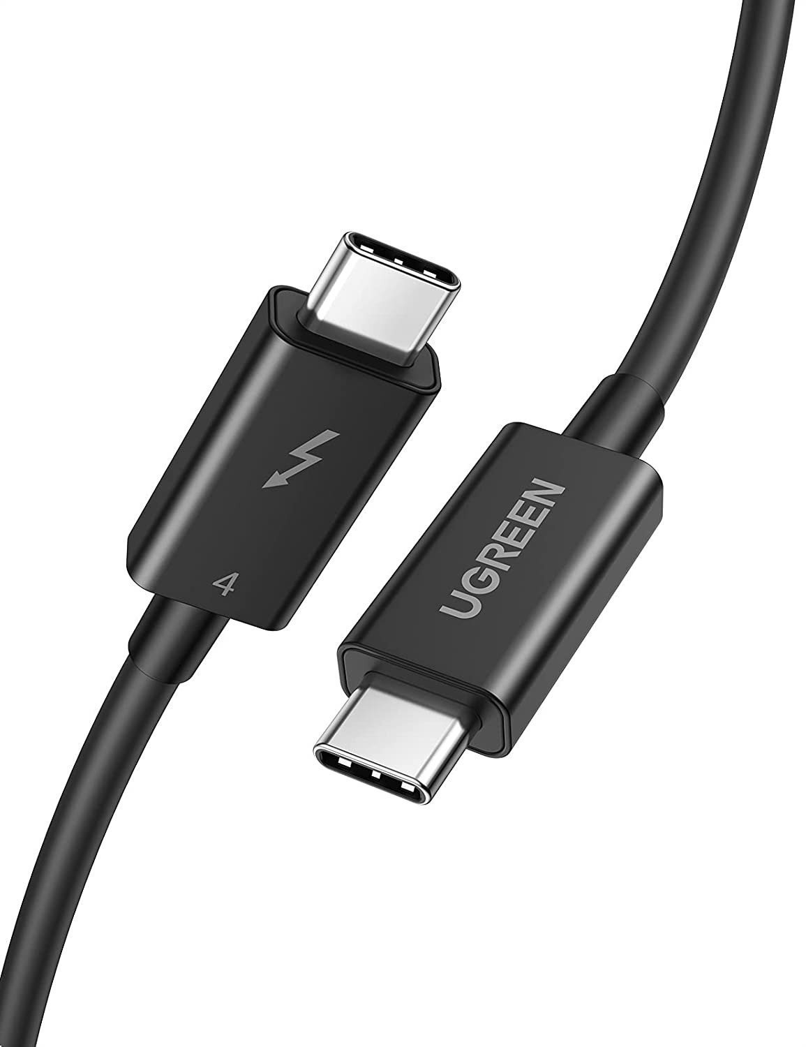 UGREEN USB-C to USB-C Thunderbolt 4 Cable 0.8m Black