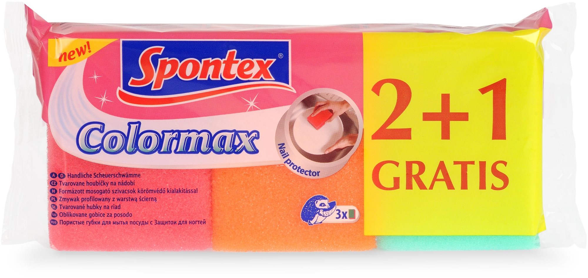 SPONTEX Colormax mosogatószivacs 3 db