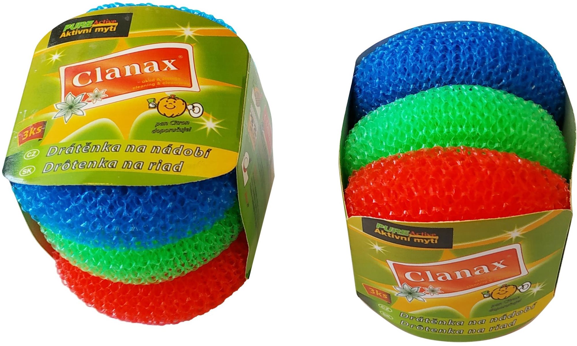 Edénysúroló CLANAX műanyag súroló, 3 db