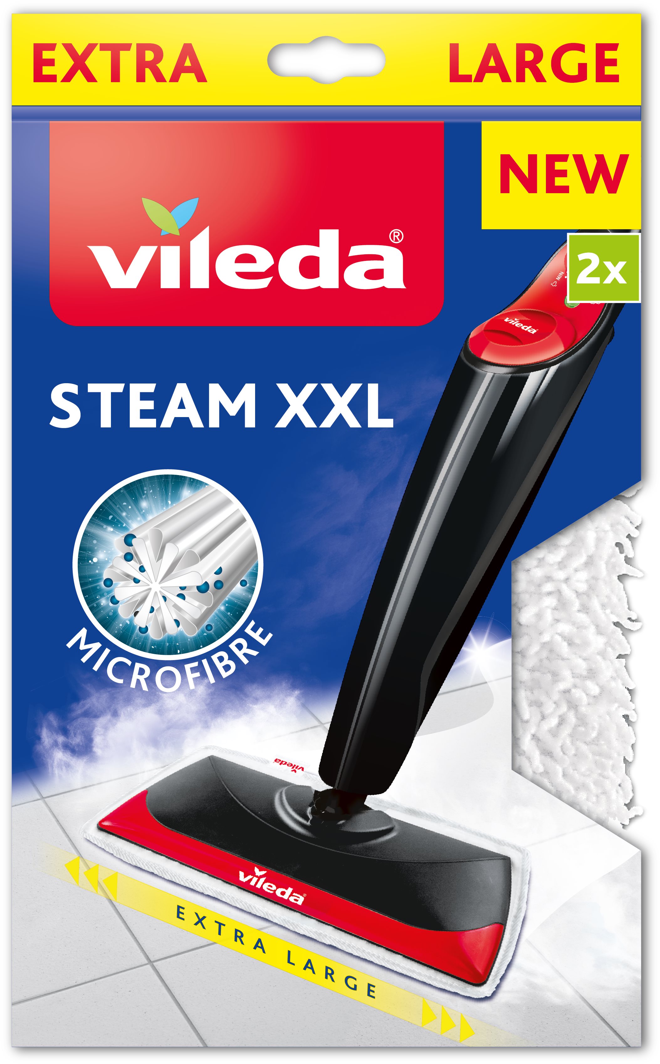 VILEDA Steam XXL csere felmosófej, lapos, 2 db