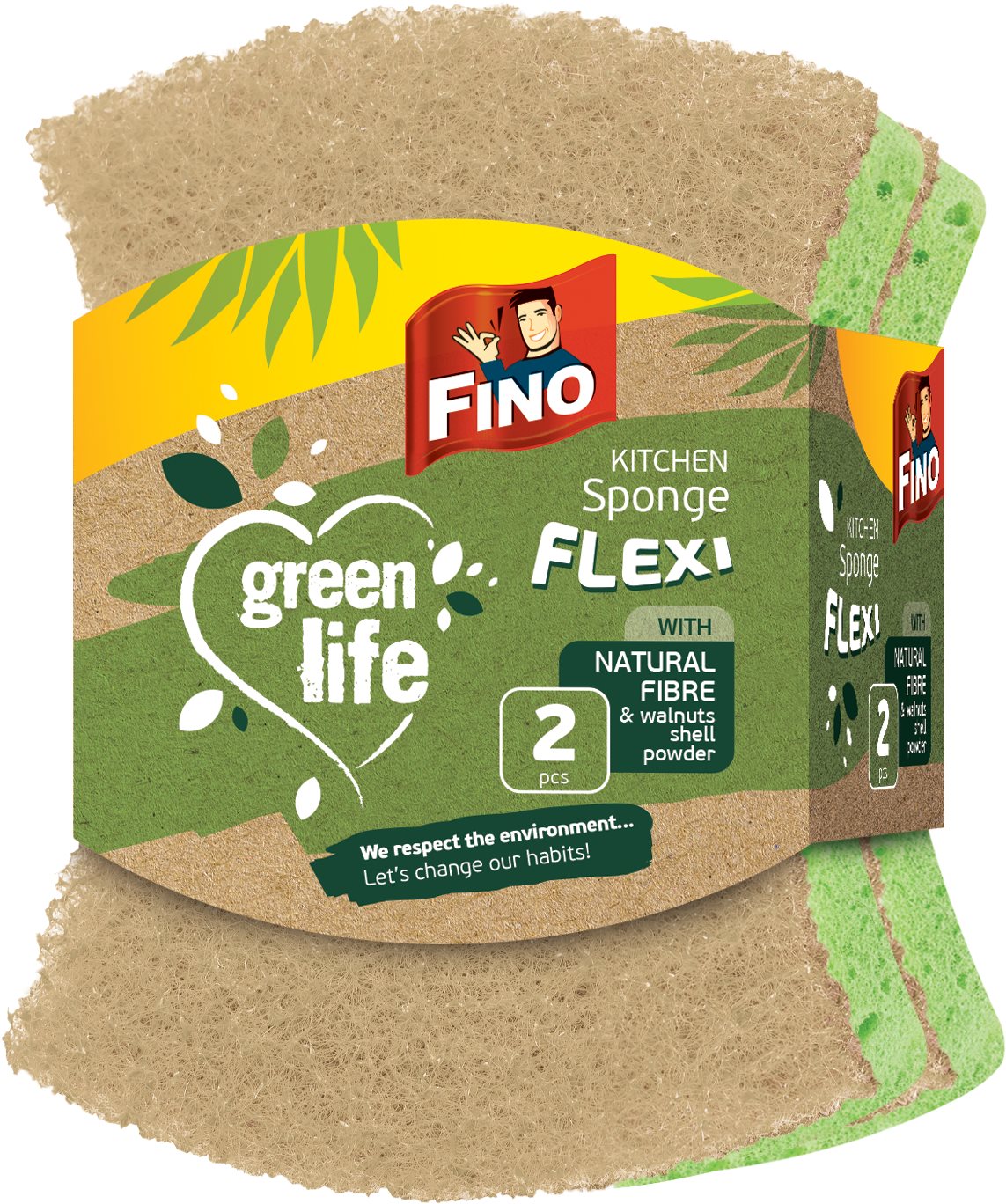 FINO Green Life flexi szivacs 2 db