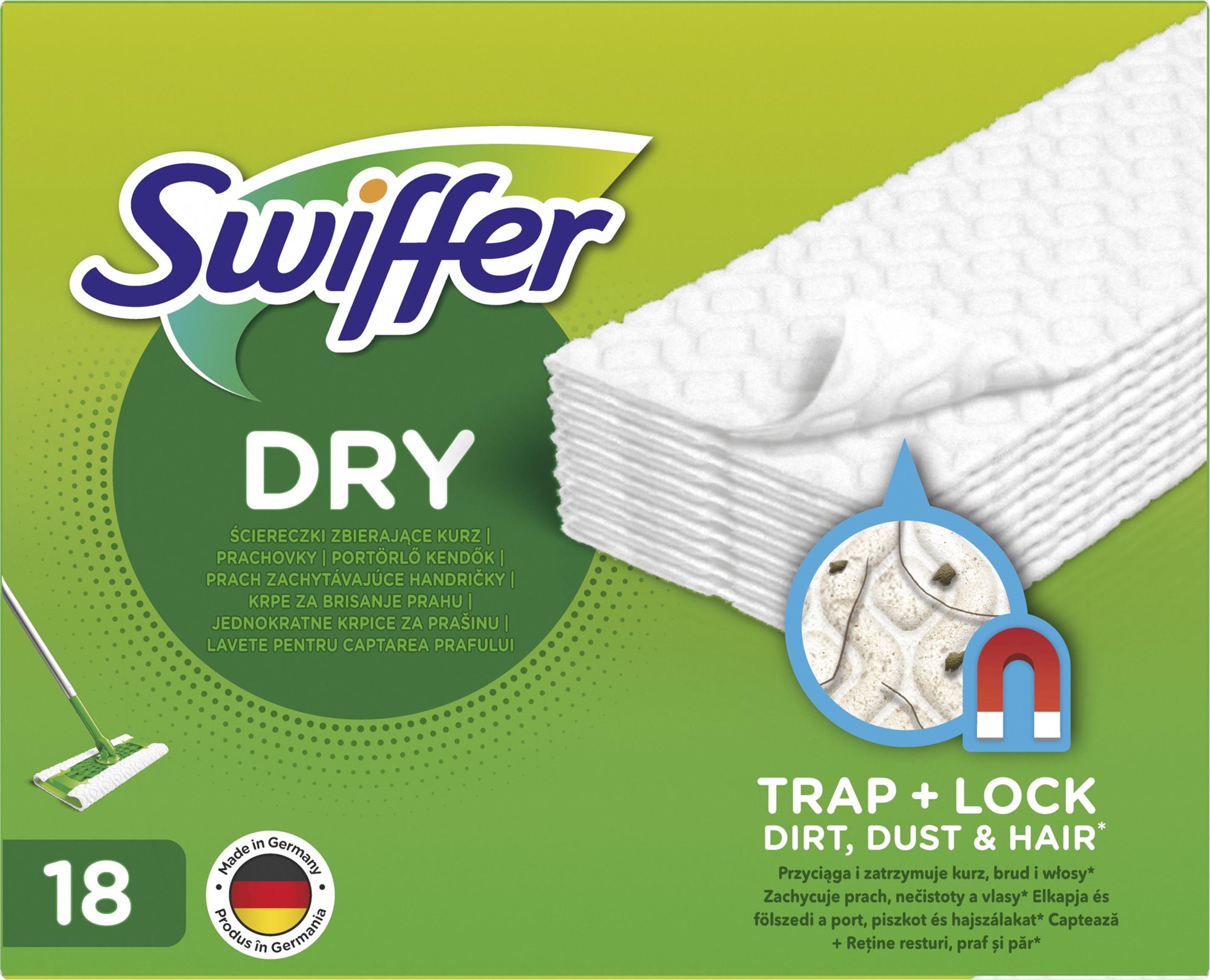 SWIFFER Sweeper Dry tisztítókendő 18 db