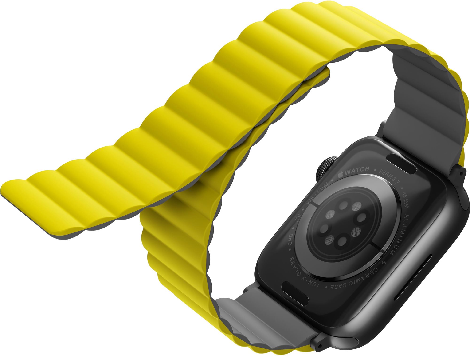 Uniq Revix Reversible Magnetic Apple Watch 42 / 44 / 45 / Ultra 49mm - sárga - szürke