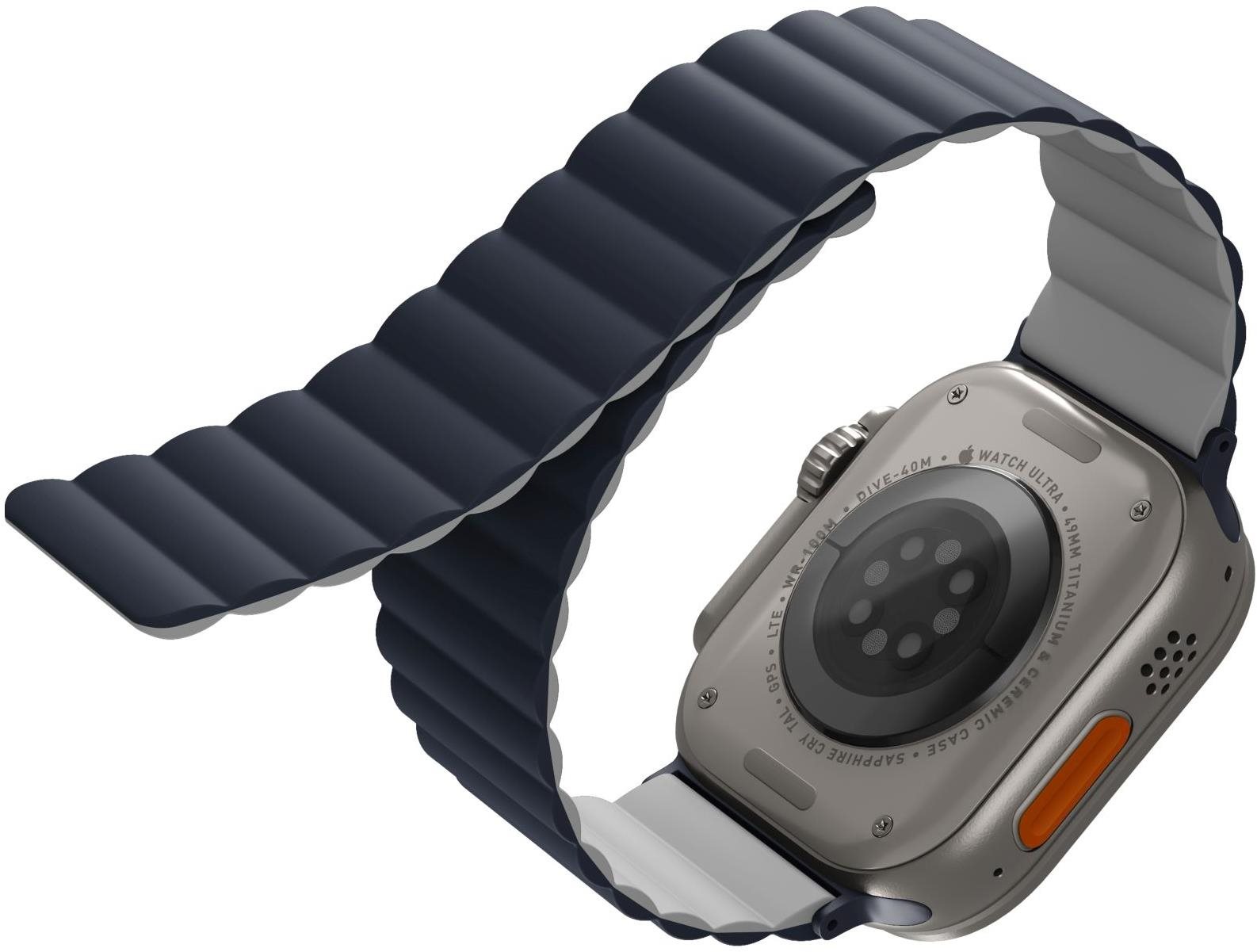 UNIQ Revix Reversible Magnetic Apple Watch 42/44/45/Ultra 49mm - kék/szürke