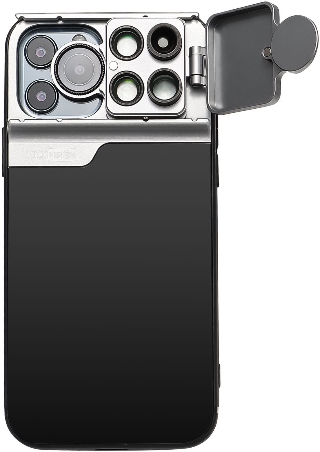 USKEYVISION iPhone 12 Pro tok polárszűrővel, makró, halszem és teleobjektívvel