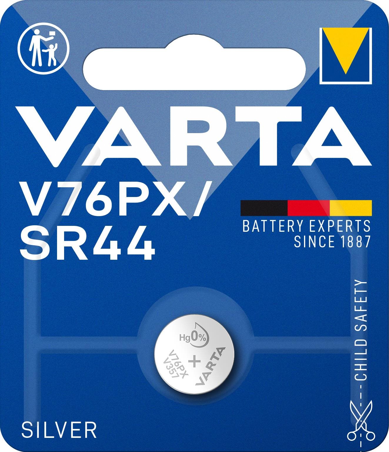 VARTA V76PX/SR44 Speciális ezüst-oxid elem - 1 db