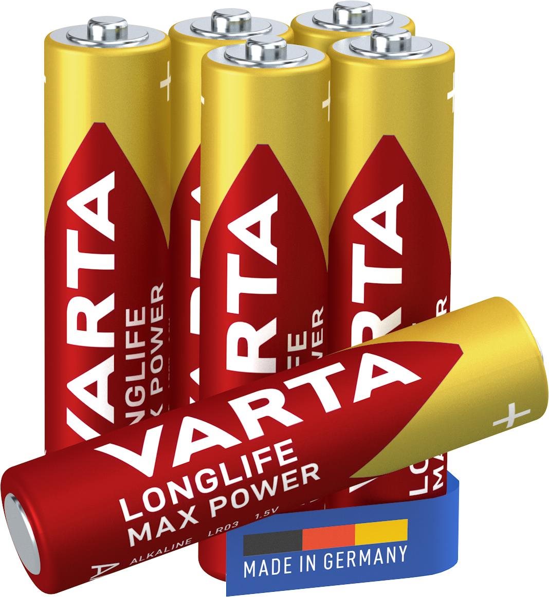 VARTA Longlife Max Power Alkáli elem AAA 4+2 db