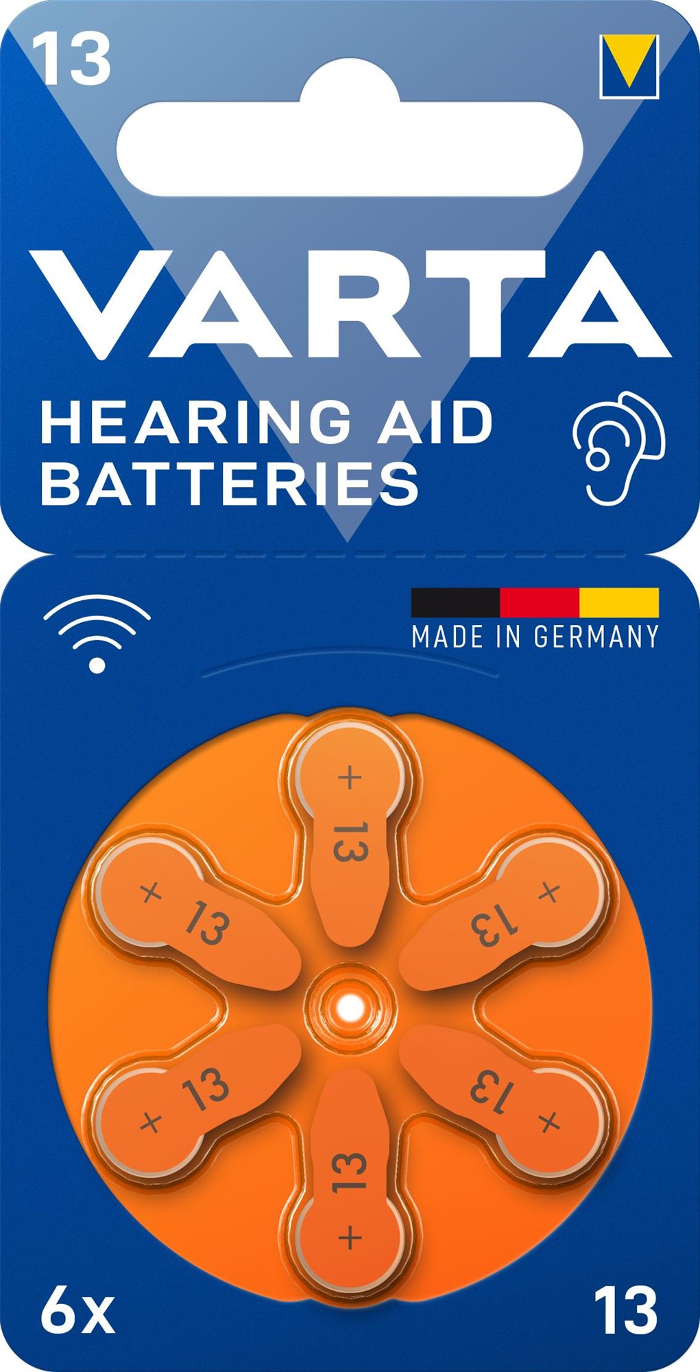 VARTA Hearing Aid Battery Hallókészülék-elem 13 6 db