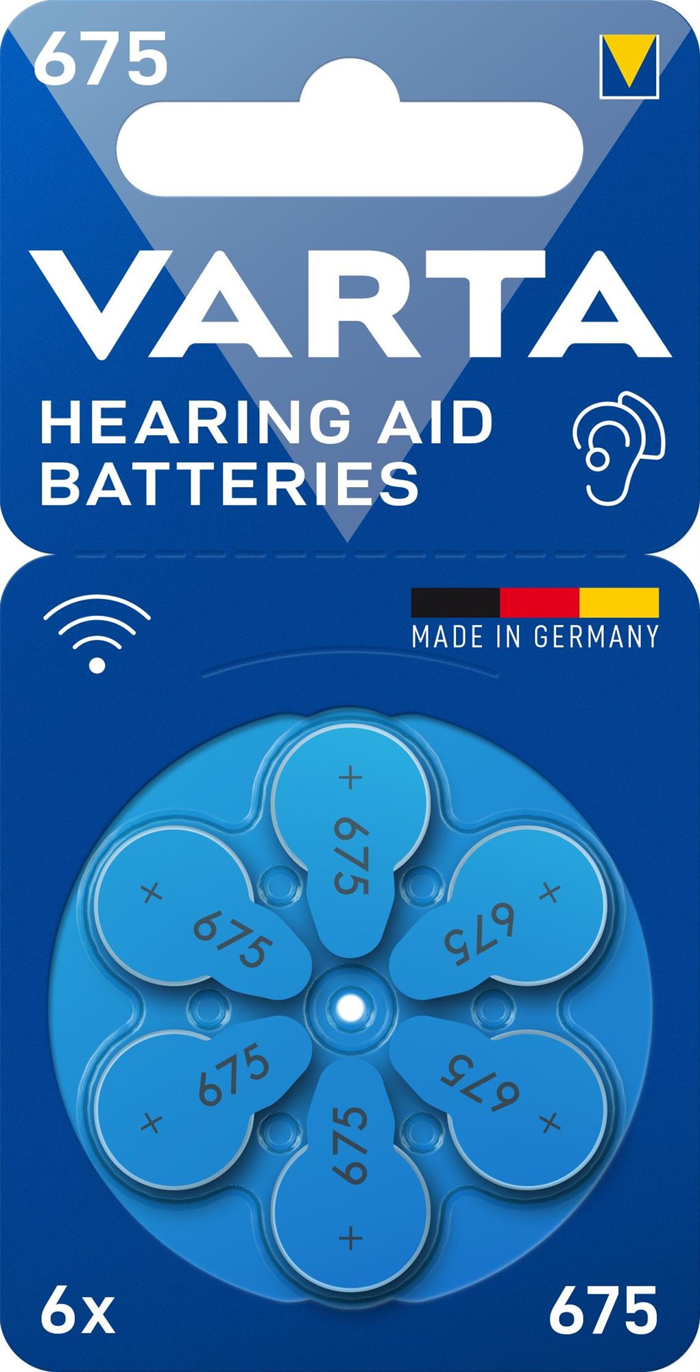 VARTA Hearing Aid Battery Hallókészülék-elem 675 6 db