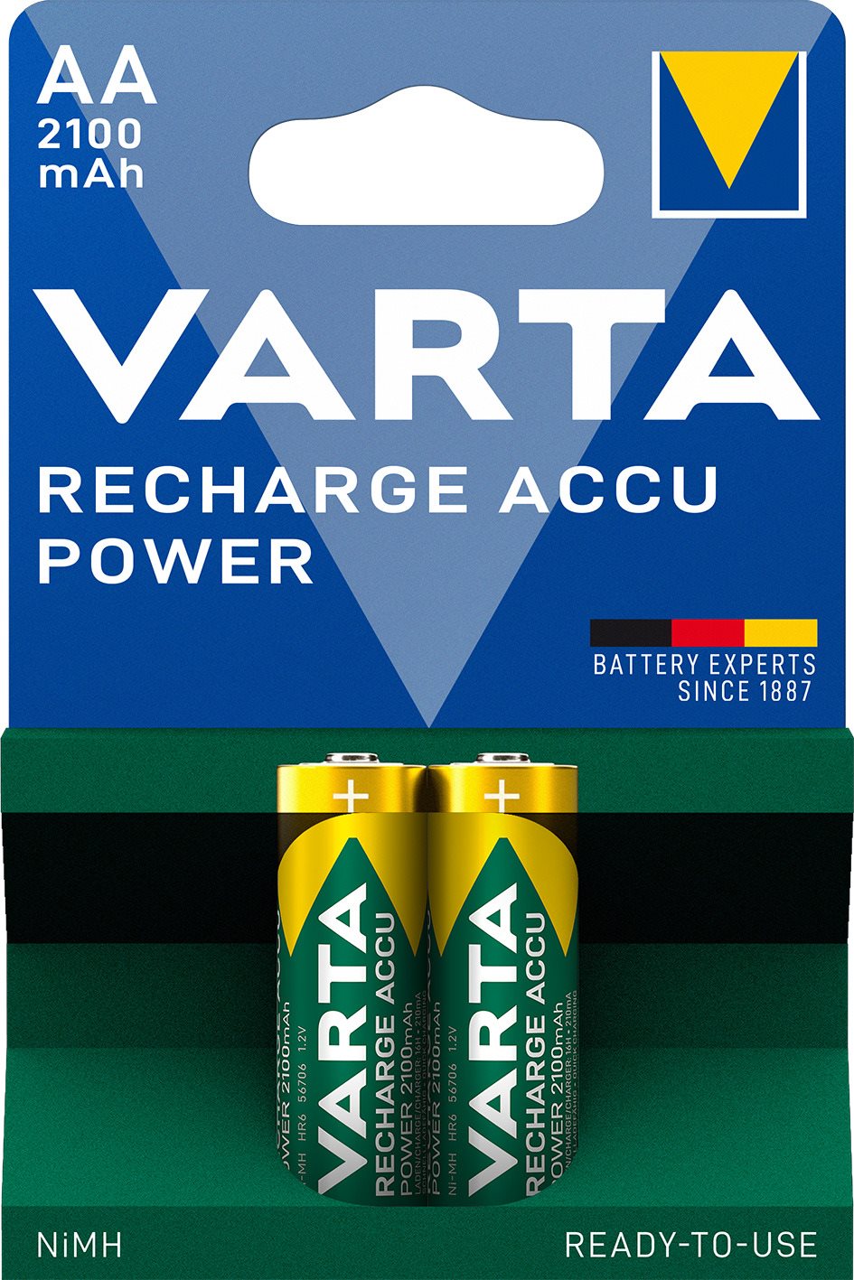 VARTA Recharge Accu Power Tölthető elem AA 2100 mAh R2U 2 db