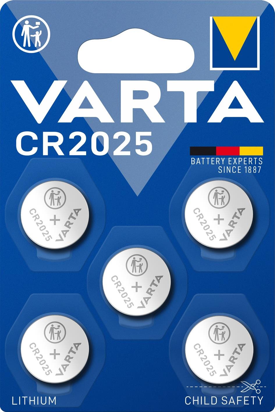 VARTA Speciális lítium elem CR 2025 - 5 db