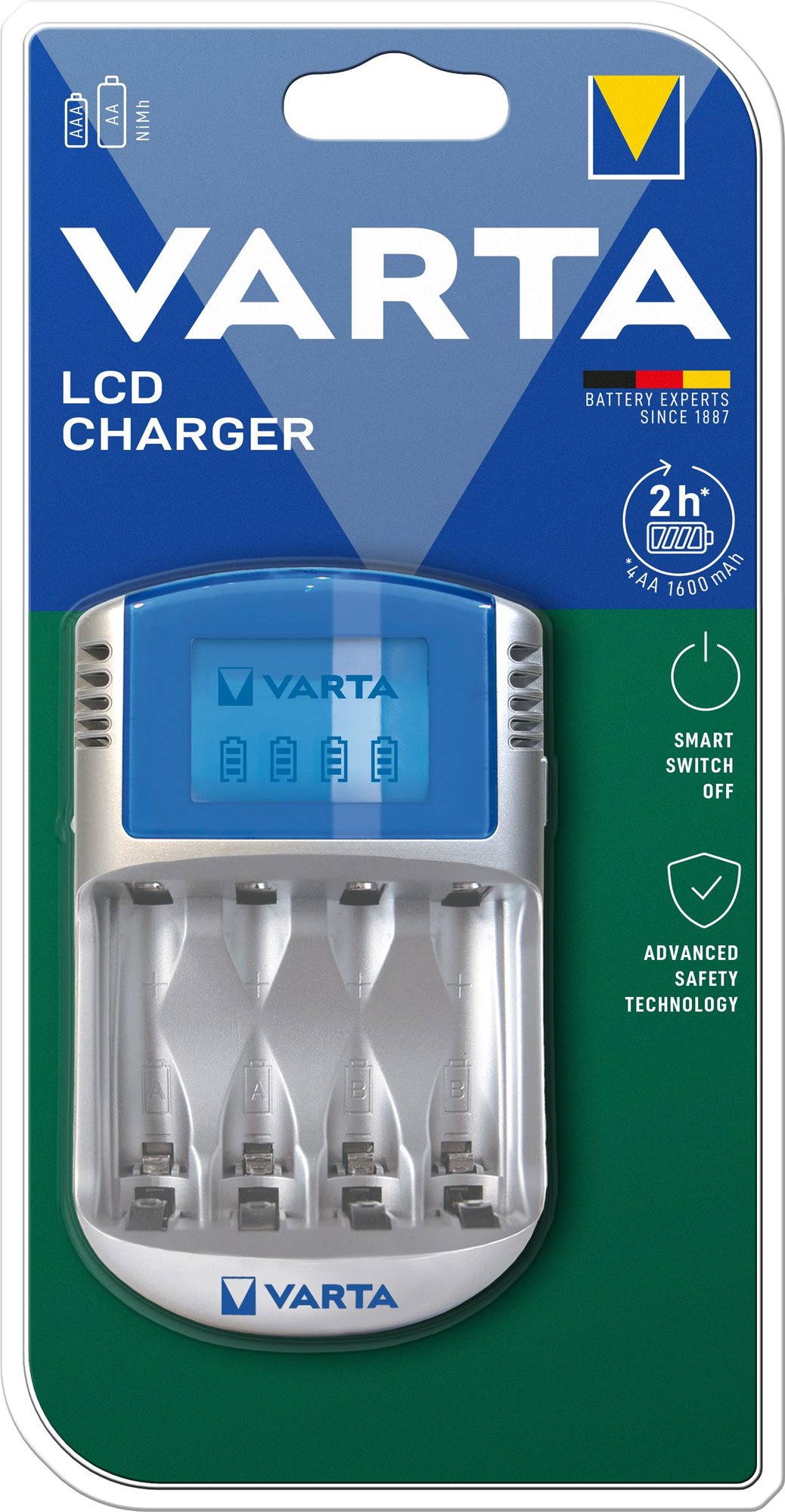 VARTA LCD Charger Töltő + 12 V & USB