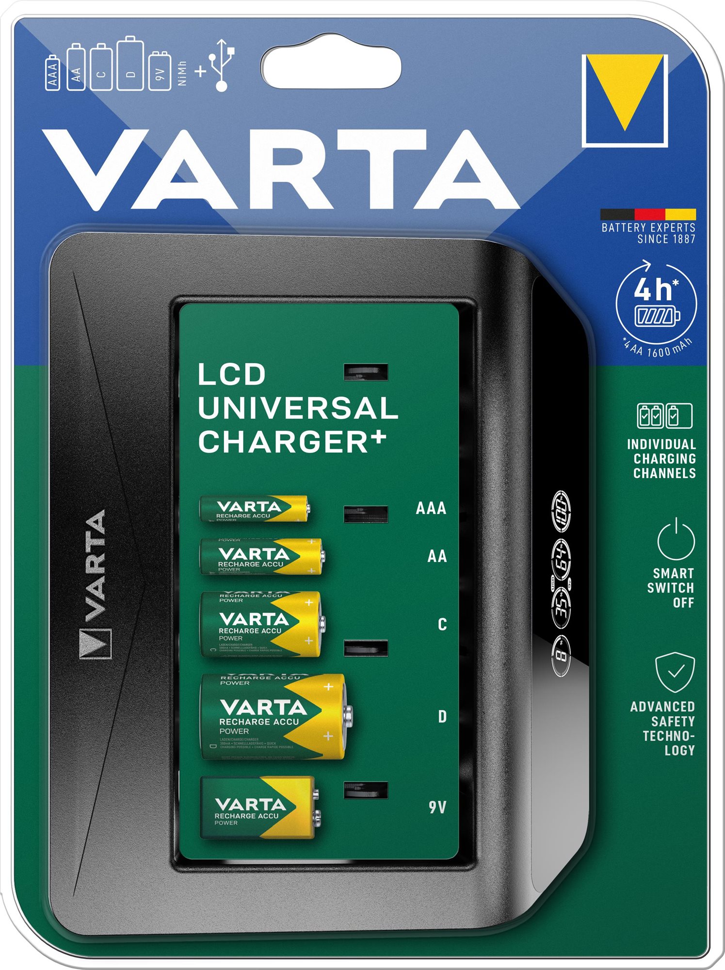 VARTA LCD Universal Charger+ Töltő