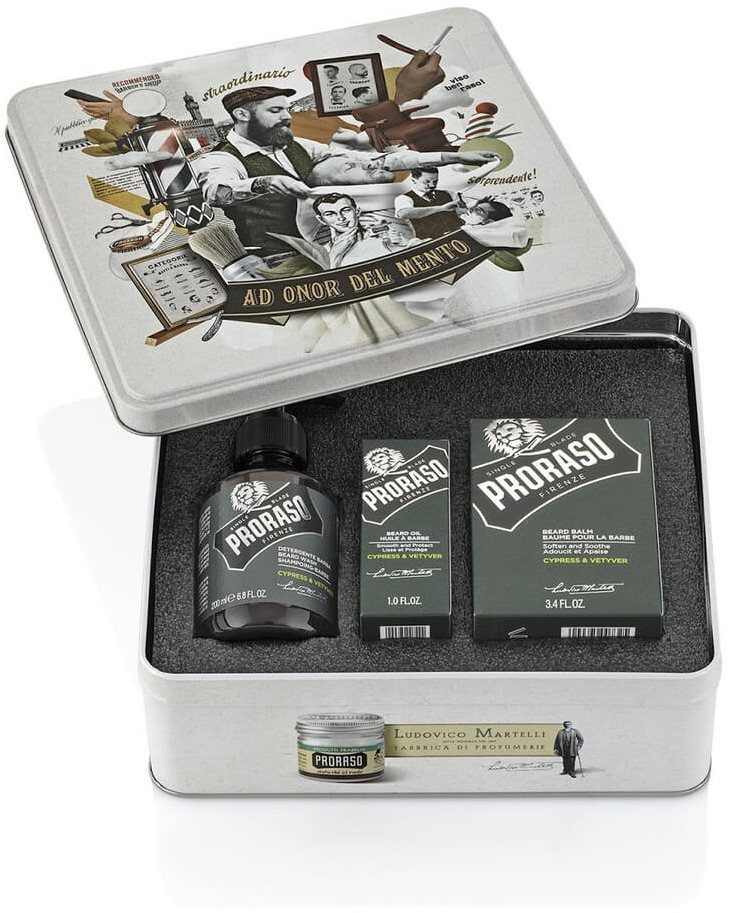 Kozmetikai ajándékcsomag PRORASO Cypress and Vetyver Set