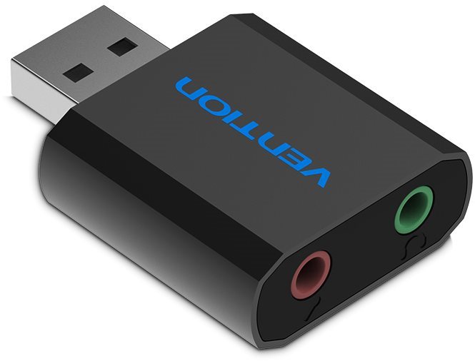 Vention USB External Sound Card Black Metal Type