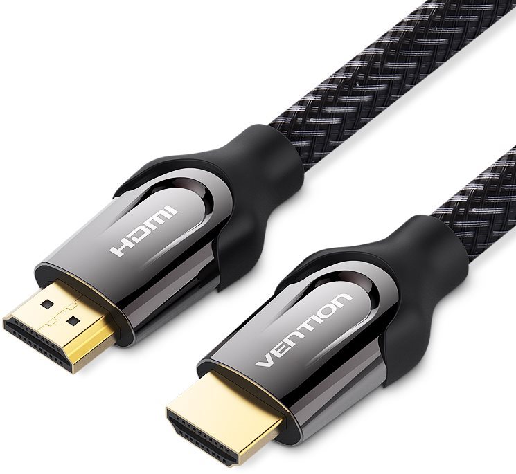 Vention Nylon Braided HDMI 2.0 Cable 1,5 m Black Metal Type