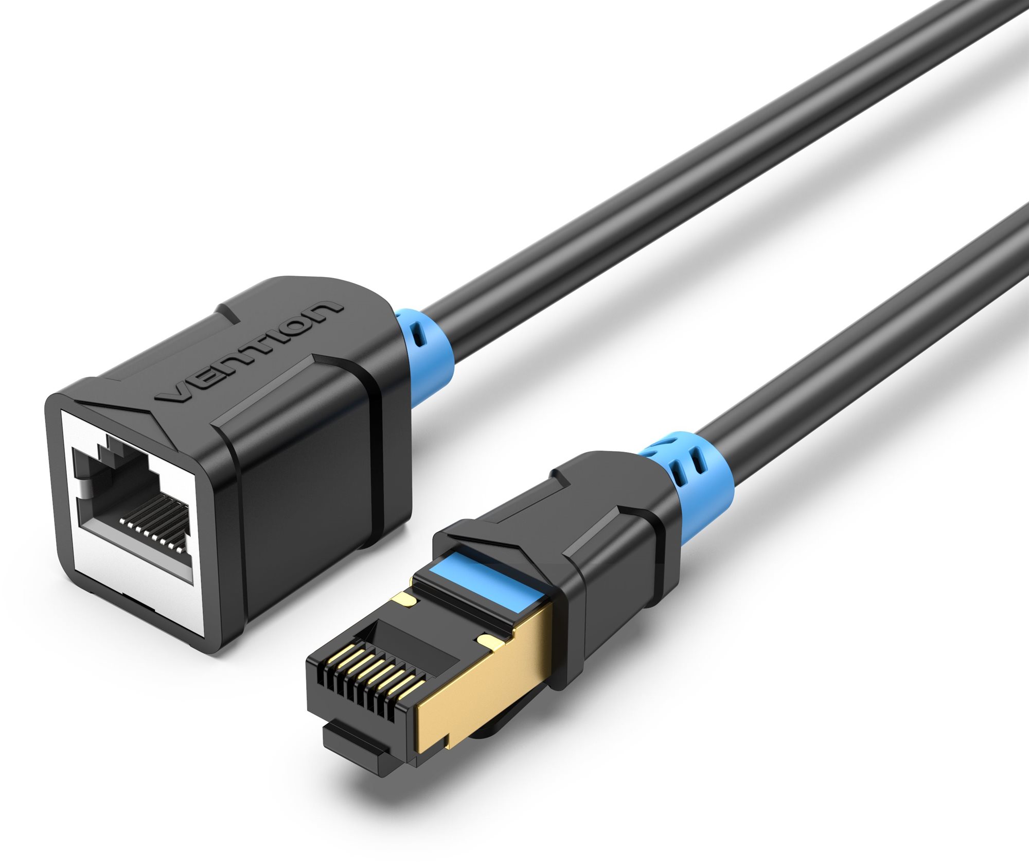 Vention Cat.6 SSTP Extension Patch Cable, 0.5m, fekete