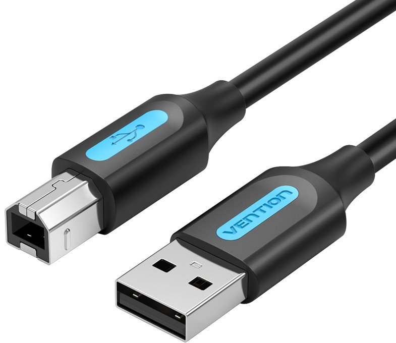 Vention USB 2.0 Male to USB-B Male Printer Cable 1m Black PVC Type