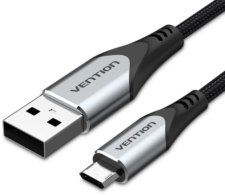 Vention Reversible USB 2.0 to Micro USB Cable 0.5m Gray Aluminum Alloy Type