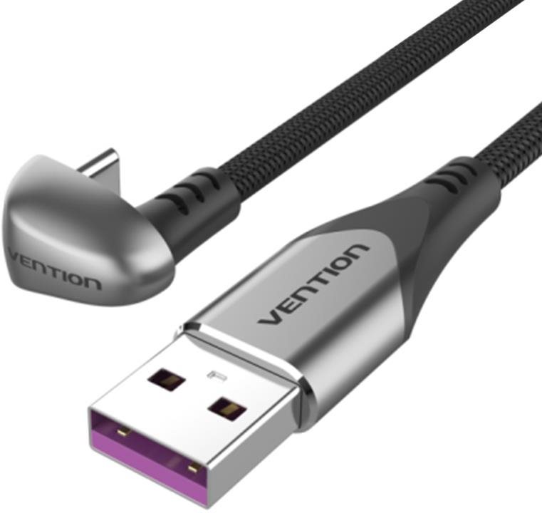Vention USB-C to USB 2.0 U-Shaped 5A Cable 1m Gray Aluminum Alloy Type