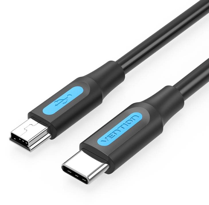 Vention USB-C 2.0 to Mini USB 2A Cable 1m Black