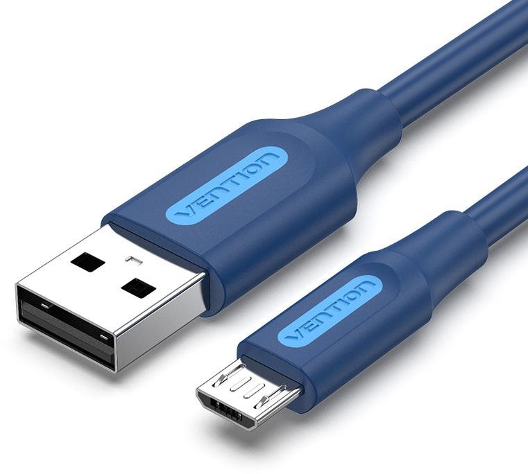 Vention USB 2.0 to Micro USB 2A Cable 1m Deep Blue