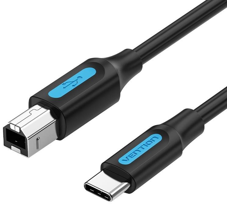 Vention USB-C 2.0 to USB-B Printer 2A Cable 0.5m Black
