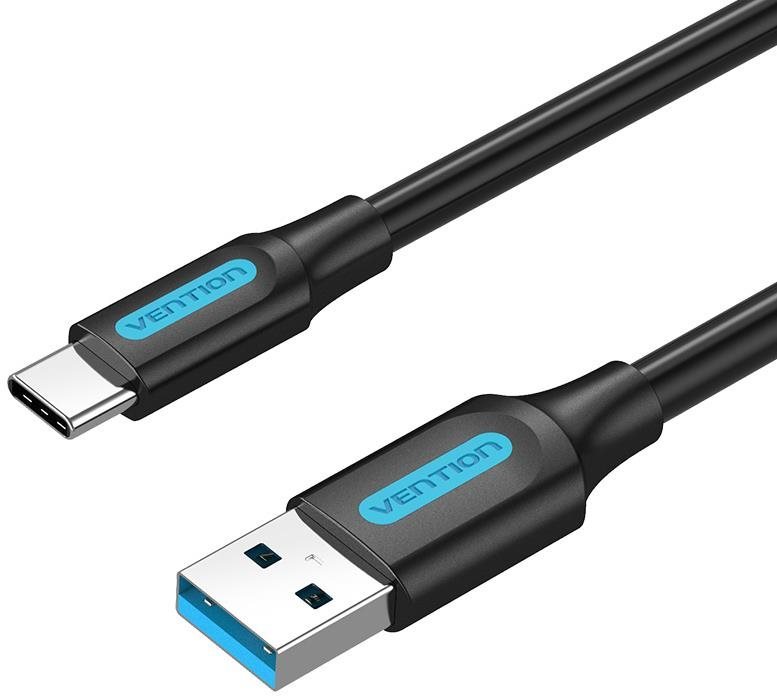 Vention USB 3.0 to USB-C Cable 1.5m Black PVC Type