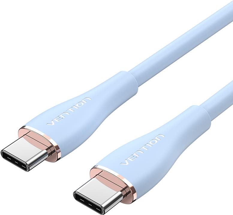 Vention USB-C 2.0 Silicone Durable 5A Cable 2m Light Blue Silicone Type