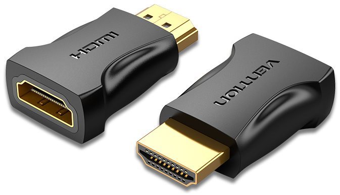 Vention HDMI Male to Female Adapter 2 Pack, fekete