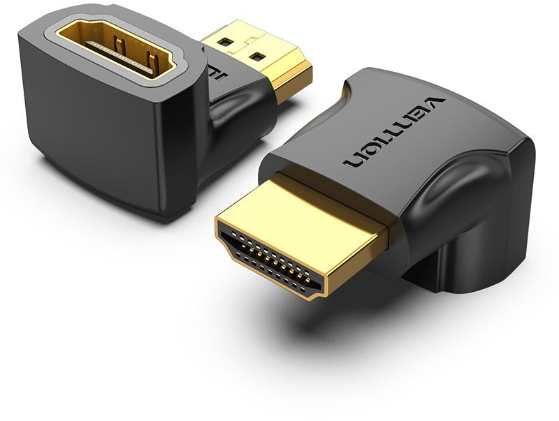 Vention HDMI 90 Degree Male to Female Adapter, fekete