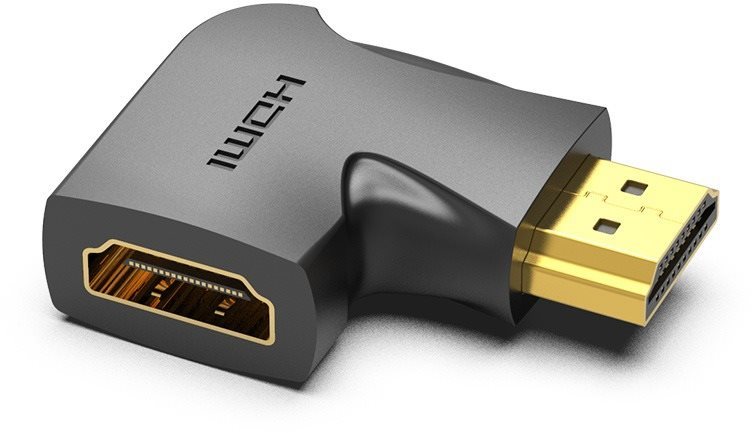 Vention HDMI 90 Degree Male to Female Vertical Flat Adapter, fekete