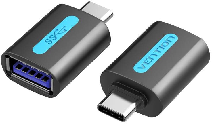 Vention USB-C to USB 3.0 Female OTG Adapter Black PVC Type