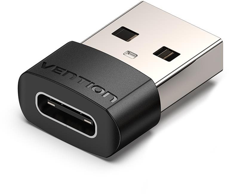 Vention USB 2.0 (M) to USB-C (F) OTG Adapter Black PVC Type