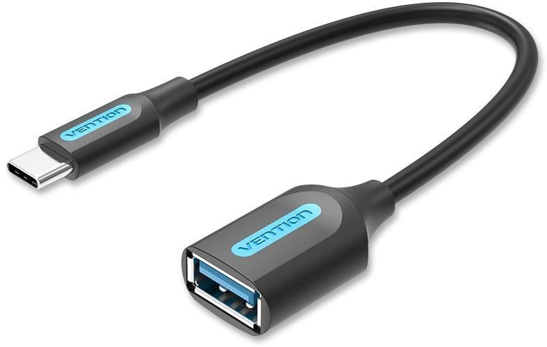 Vention USB-C 3.2 Gen 1 (M) to USB-A (F) OTG Cable 0.15M Black PVC Type