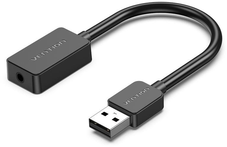 Vention 1-port USB External Sound Card 0.15M Black(OMTP-CTIA)