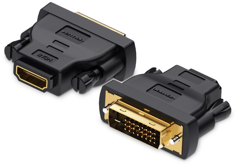Vention DVI (24+1) Male to HDMI Female Adapter - fekete
