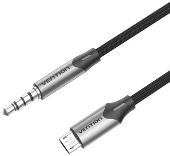 Micro USB (M) - TRRS aljzat 3,5 mm (M) audio kábel 2M fekete