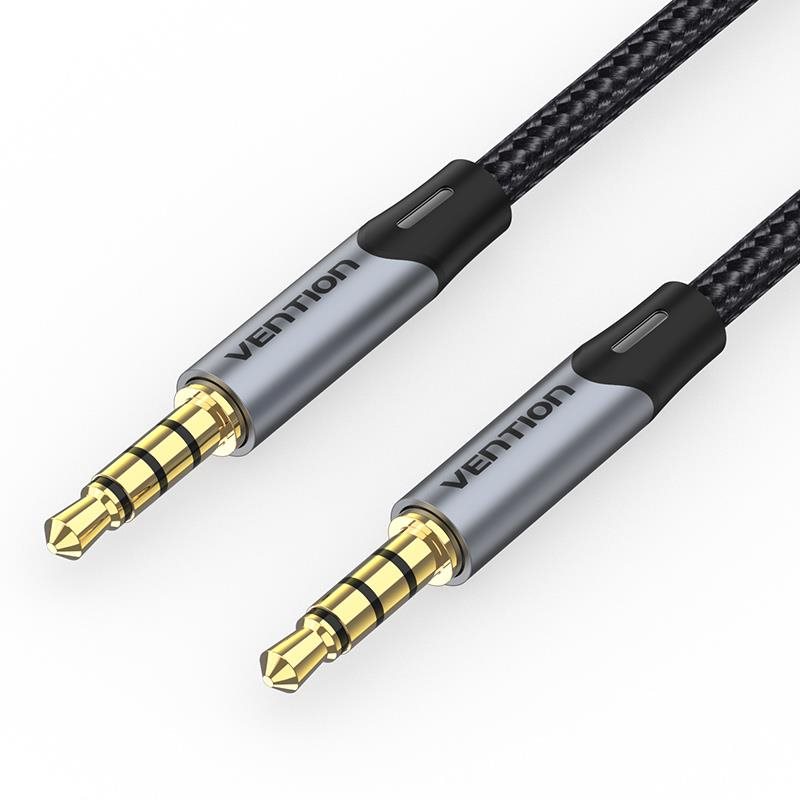 Vention TRRS 3.5MM Male to Male Aux Cable 0.5M Gray