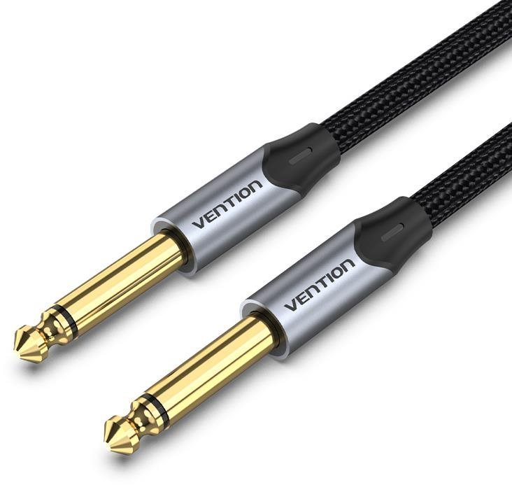 Vention Cotton Braided 6.5mm Male to Male Audio Cable 2M Gray Aluminum Alloy Type