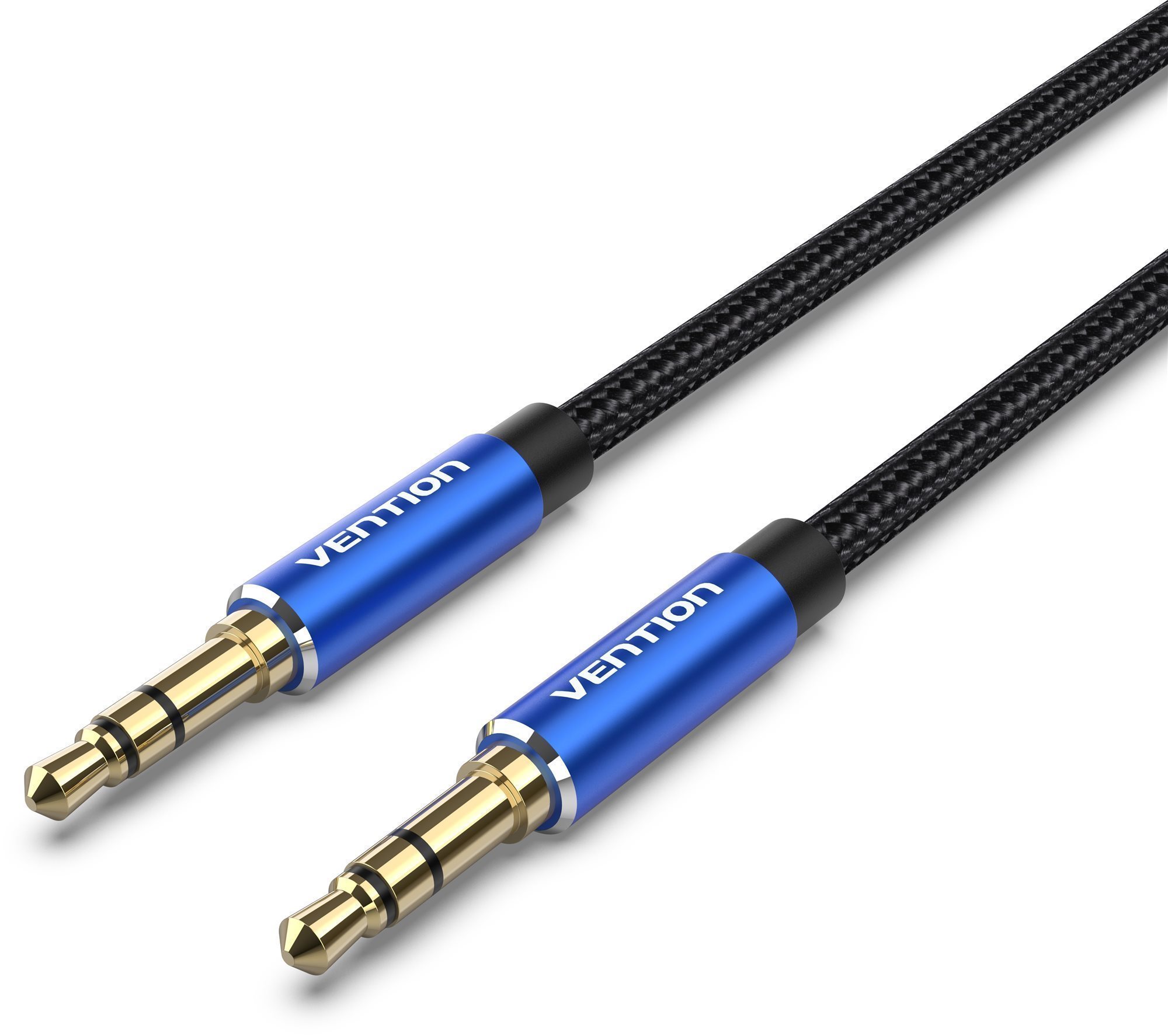 Vention Cotton Braided 3,5 mm Male to Male Audio Cable 5 m Black Aluminum Alloy Type